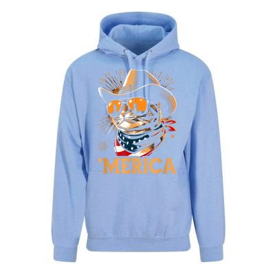 Usa Merica Cat 4th Of July Funny Patriotic Unisex Surf Hoodie