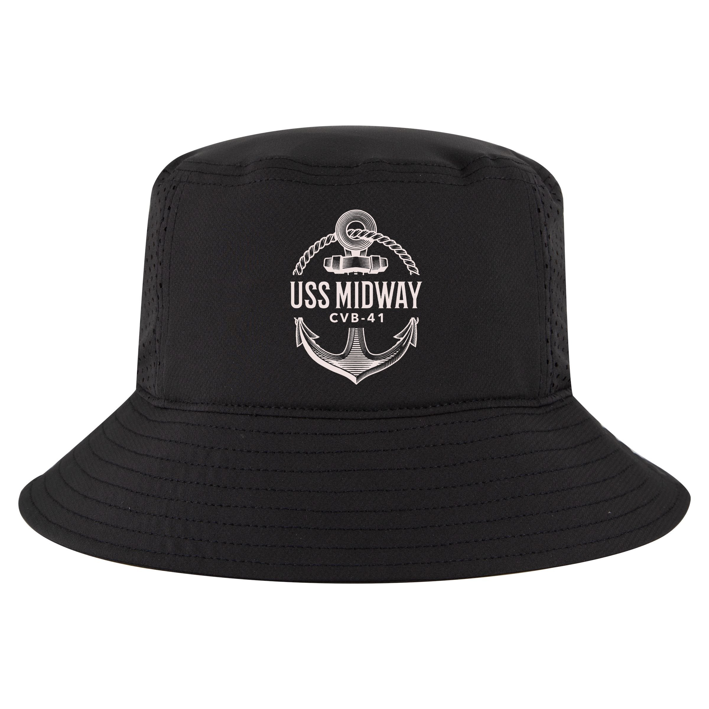 Uss Midway Cvb41 Aircraft Carrier Uss Midway Cool Comfort Performance Bucket Hat