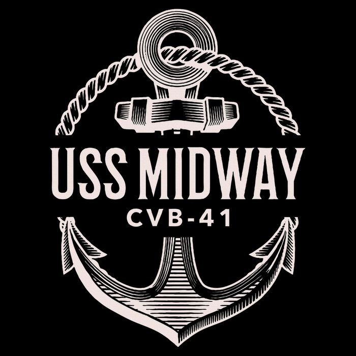 Uss Midway Cvb41 Aircraft Carrier Uss Midway Cooling Performance Crew T-Shirt