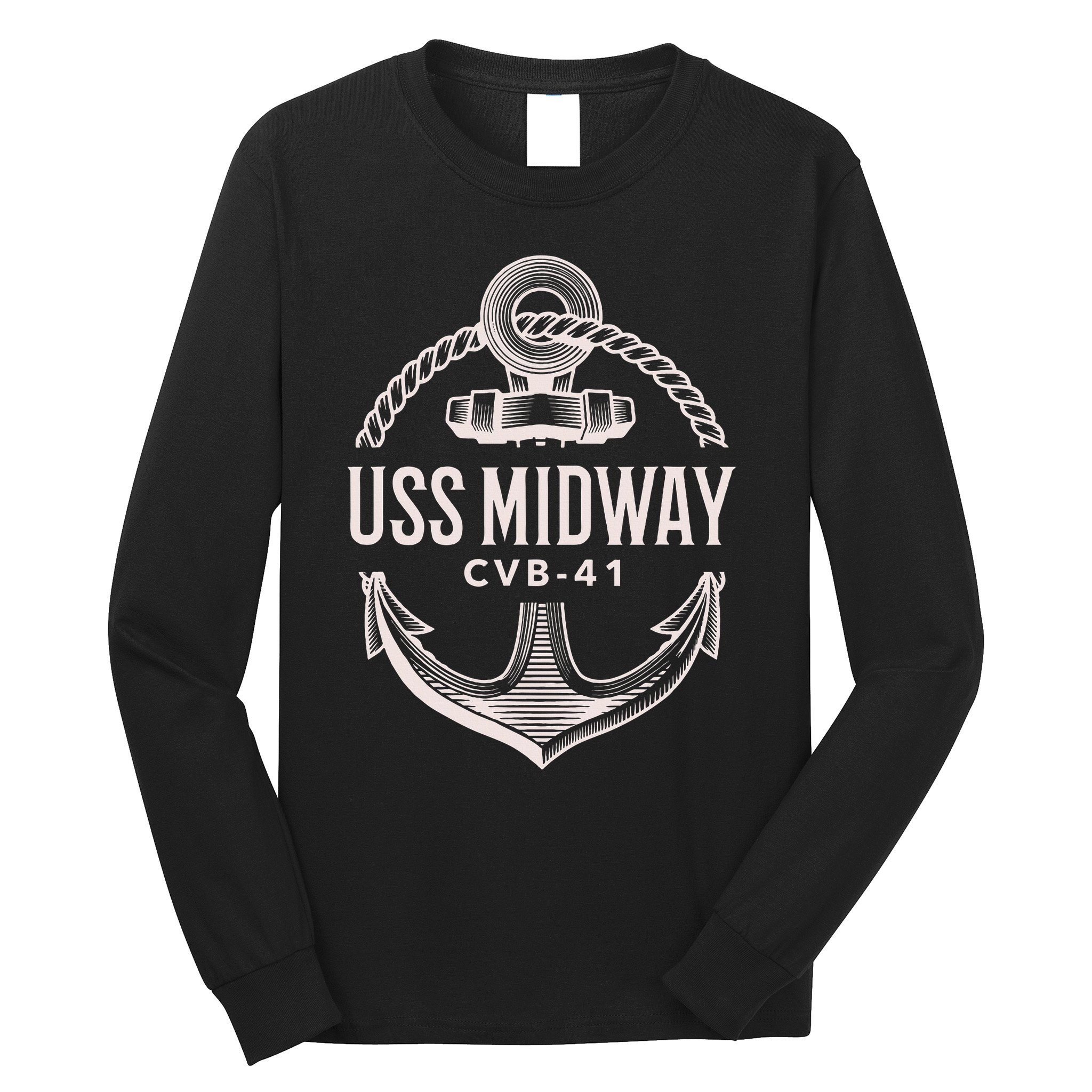 Uss Midway Cvb41 Aircraft Carrier Uss Midway Long Sleeve Shirt