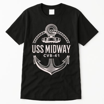 Uss Midway Cvb41 Aircraft Carrier Uss Midway Tall T-Shirt