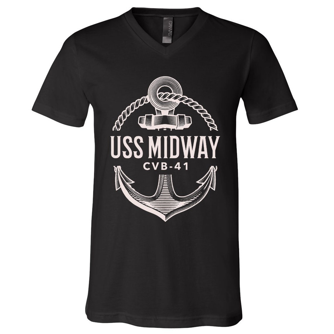 Uss Midway Cvb41 Aircraft Carrier Uss Midway V-Neck T-Shirt