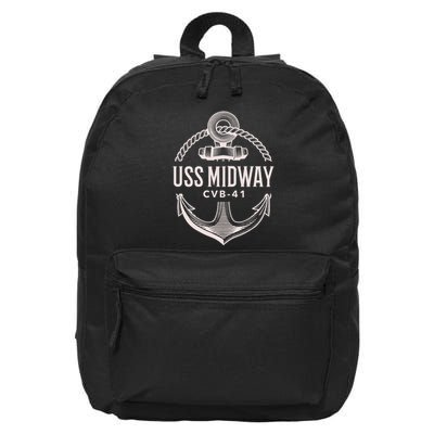 Uss Midway Cvb41 Aircraft Carrier Uss Midway 16 in Basic Backpack