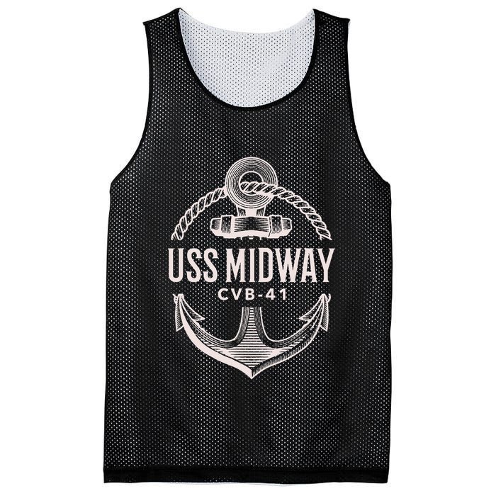 Uss Midway Cvb41 Aircraft Carrier Uss Midway Mesh Reversible Basketball Jersey Tank