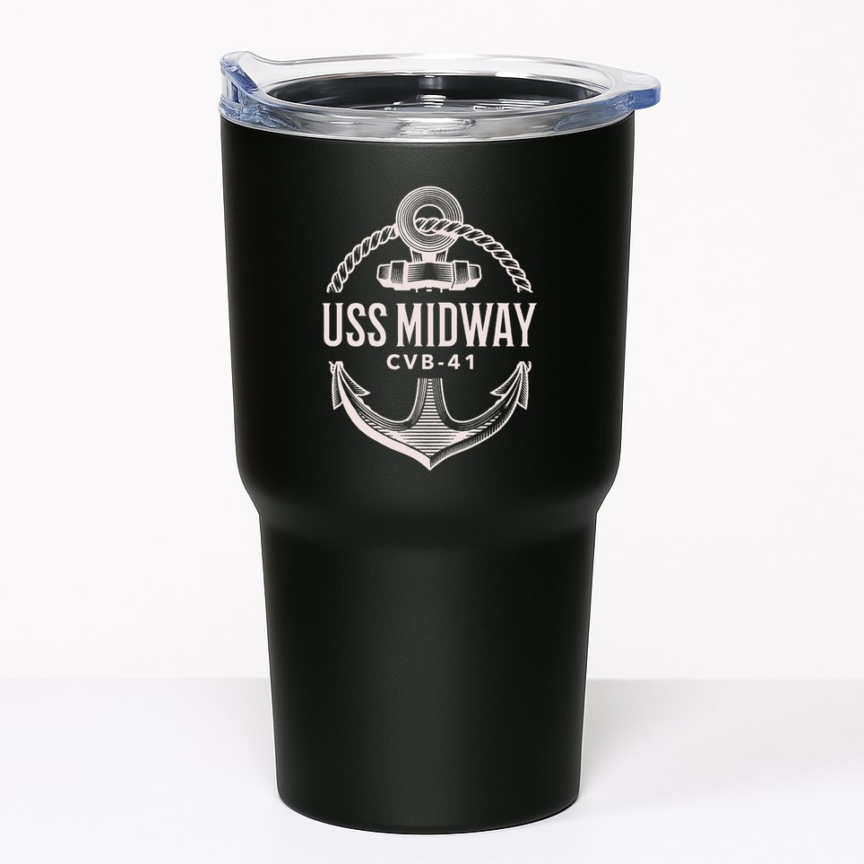 Uss Midway Cvb41 Aircraft Carrier Uss Midway Tumbler