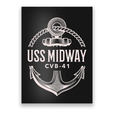 Uss Midway Cvb41 Aircraft Carrier Uss Midway Poster