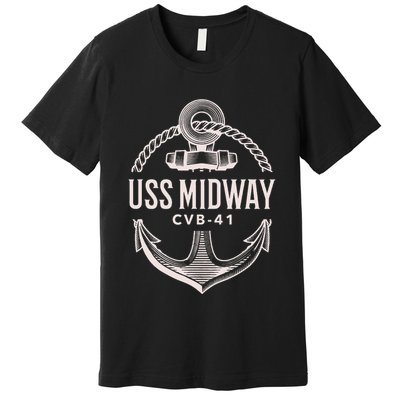 Uss Midway Cvb41 Aircraft Carrier Uss Midway Premium T-Shirt