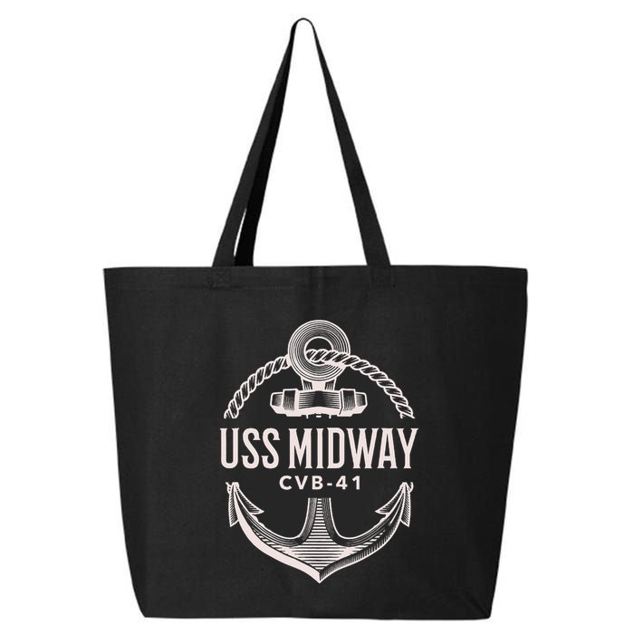 Uss Midway Cvb41 Aircraft Carrier Uss Midway 25L Jumbo Tote