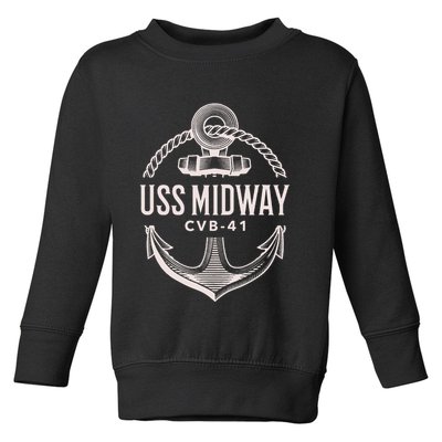 Uss Midway Cvb41 Aircraft Carrier Uss Midway Toddler Sweatshirt