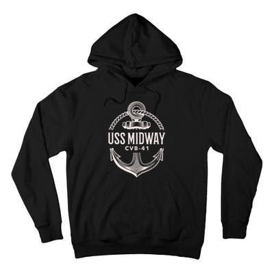 Uss Midway Cvb41 Aircraft Carrier Uss Midway Tall Hoodie