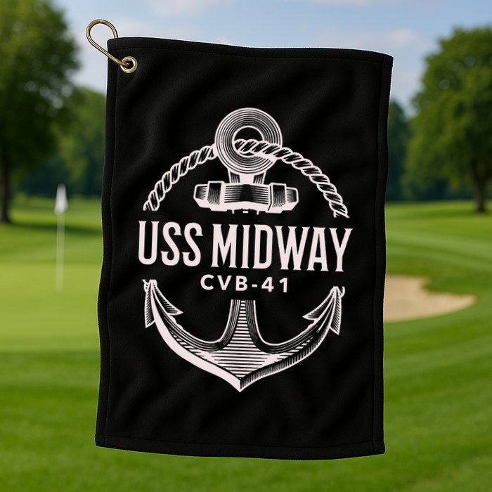 Uss Midway Cvb41 Aircraft Carrier Uss Midway Golf Towel
