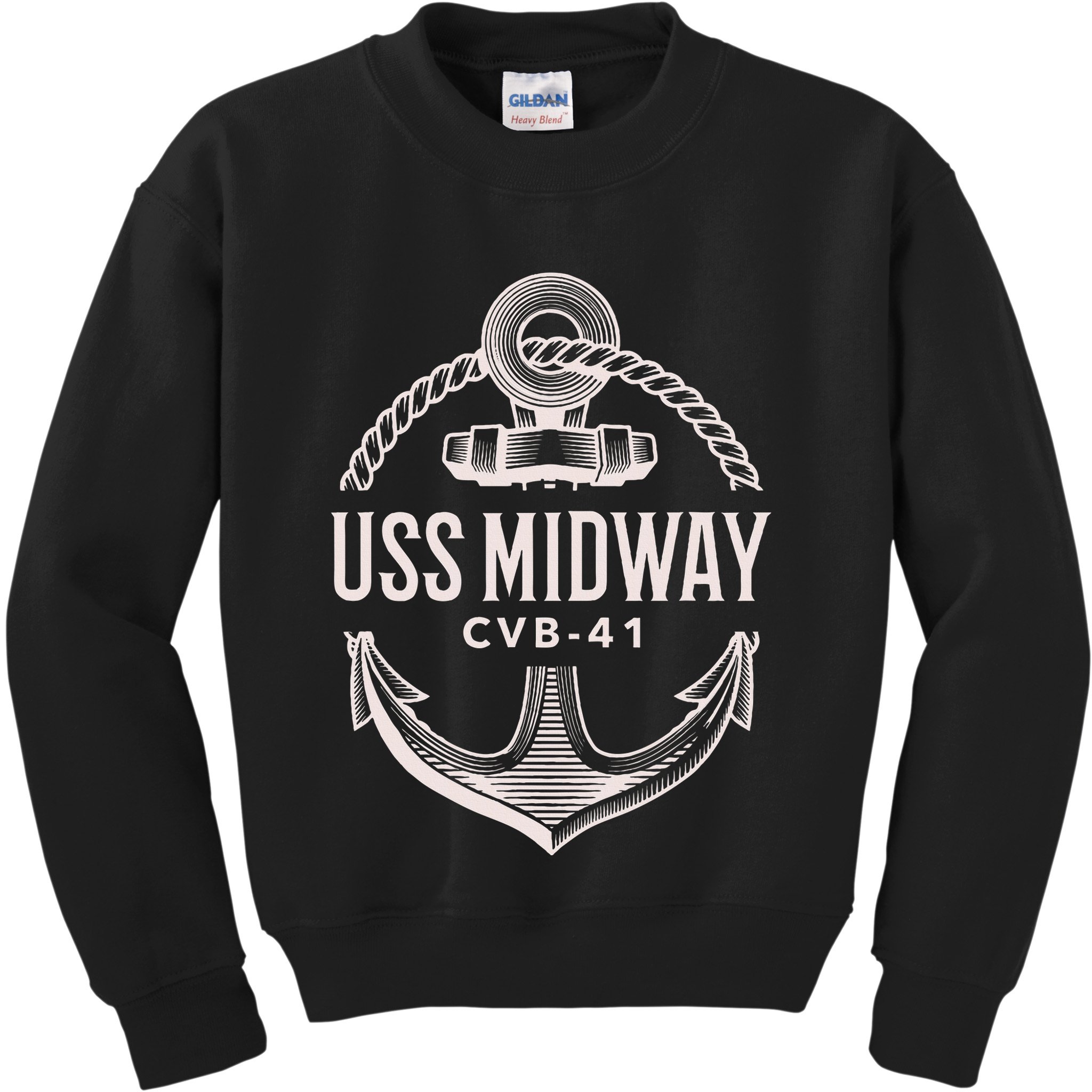 Uss Midway Cvb41 Aircraft Carrier Uss Midway Kids Sweatshirt