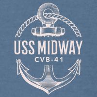Uss Midway Cvb41 Aircraft Carrier Uss Midway Garment-Dyed Sweatshirt