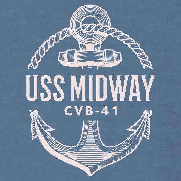 Uss Midway Cvb41 Aircraft Carrier Uss Midway Garment-Dyed Sweatshirt