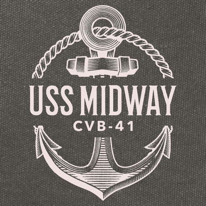 Uss Midway Cvb41 Aircraft Carrier Uss Midway Cotton Canvas Backpack