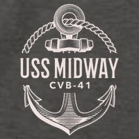 Uss Midway Cvb41 Aircraft Carrier Uss Midway Vector Backpack