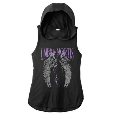 Umbra Mortis Crescent City Ruhn Danaan Ladies PosiCharge Tri-Blend Wicking Draft Hoodie Tank