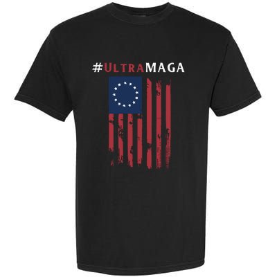 Ultra MAGA Conservative Anti Biden Republican Garment-Dyed Heavyweight T-Shirt