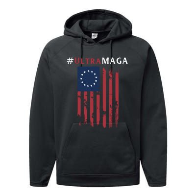 Ultra MAGA Conservative Anti Biden Republican Performance Fleece Hoodie