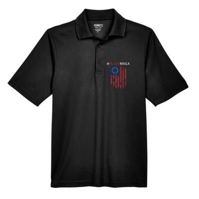 Ultra MAGA Conservative Anti Biden Republican Men's Origin Performance Pique Polo