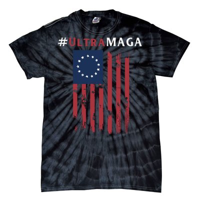 Ultra MAGA Conservative Anti Biden Republican Tie-Dye T-Shirt