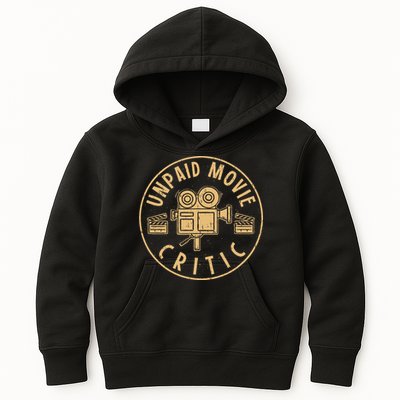 Unpaid Movie Critic I Cinema Night I Film Fan Party Kids Hoodie