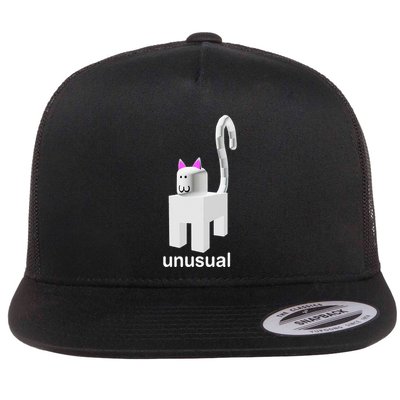 Unusual Meow Cat Lover Feline Animal Kitty Flat Bill Trucker Hat