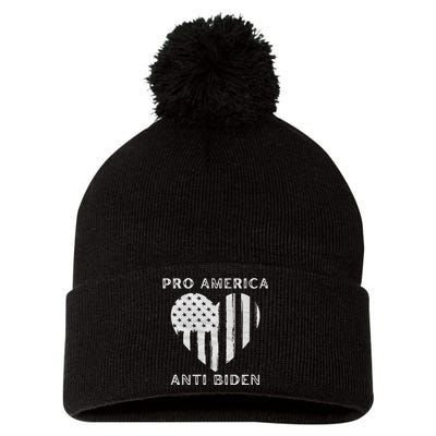 Utra MAGA Conservtive Anti Biden Fourth Of July Pom Pom 12in Knit Beanie