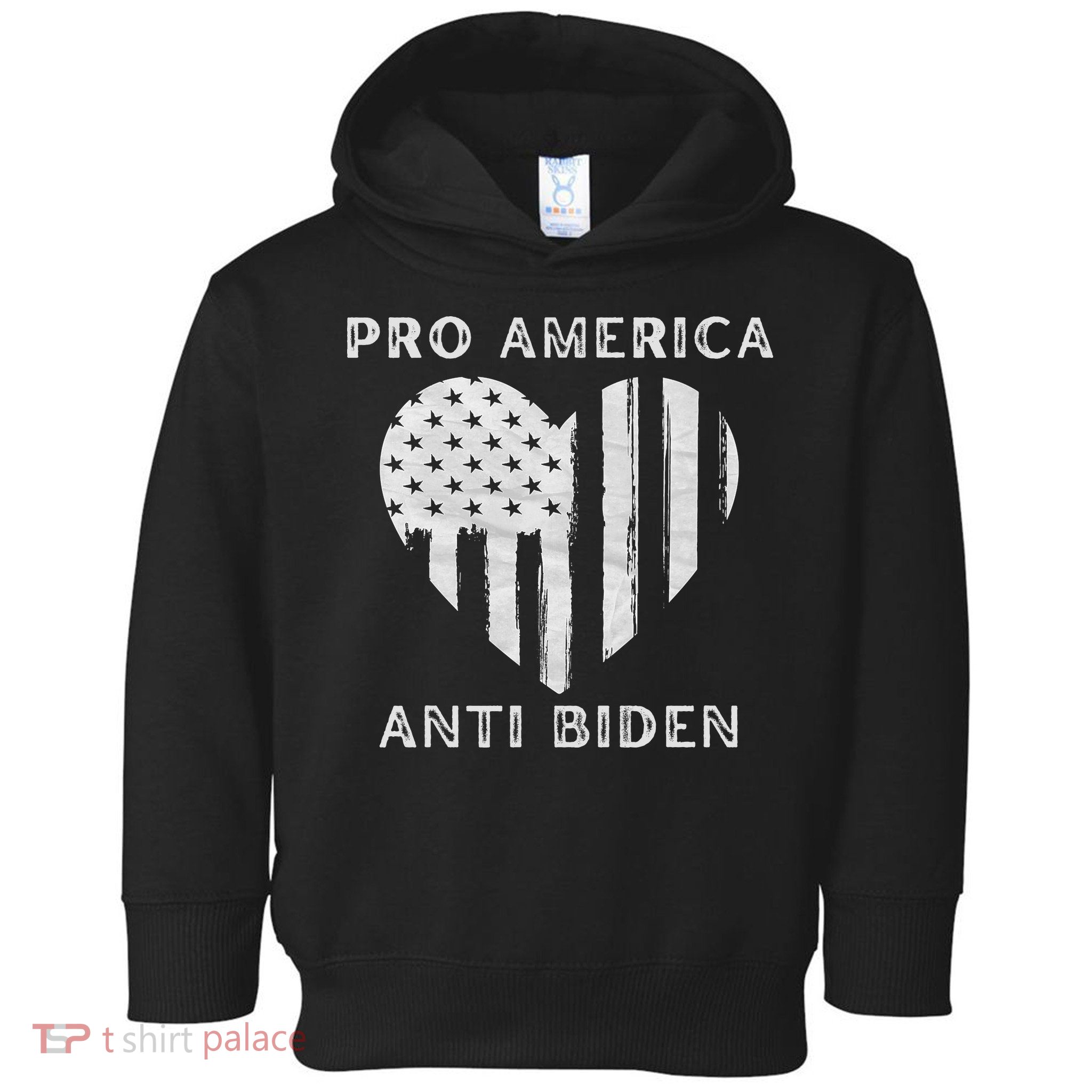 Utra MAGA Conservtive Anti Biden Fourth Of July Toddler Hoodie