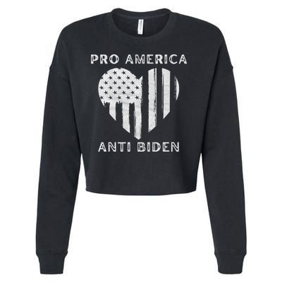 Utra MAGA Conservtive Anti Biden Fourth Of July Cropped Pullover Crew
