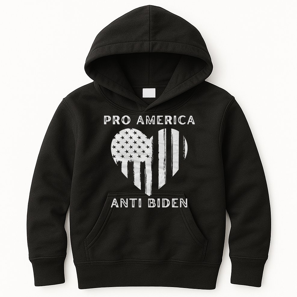 Utra MAGA Conservtive Anti Biden Fourth Of July Kids Hoodie