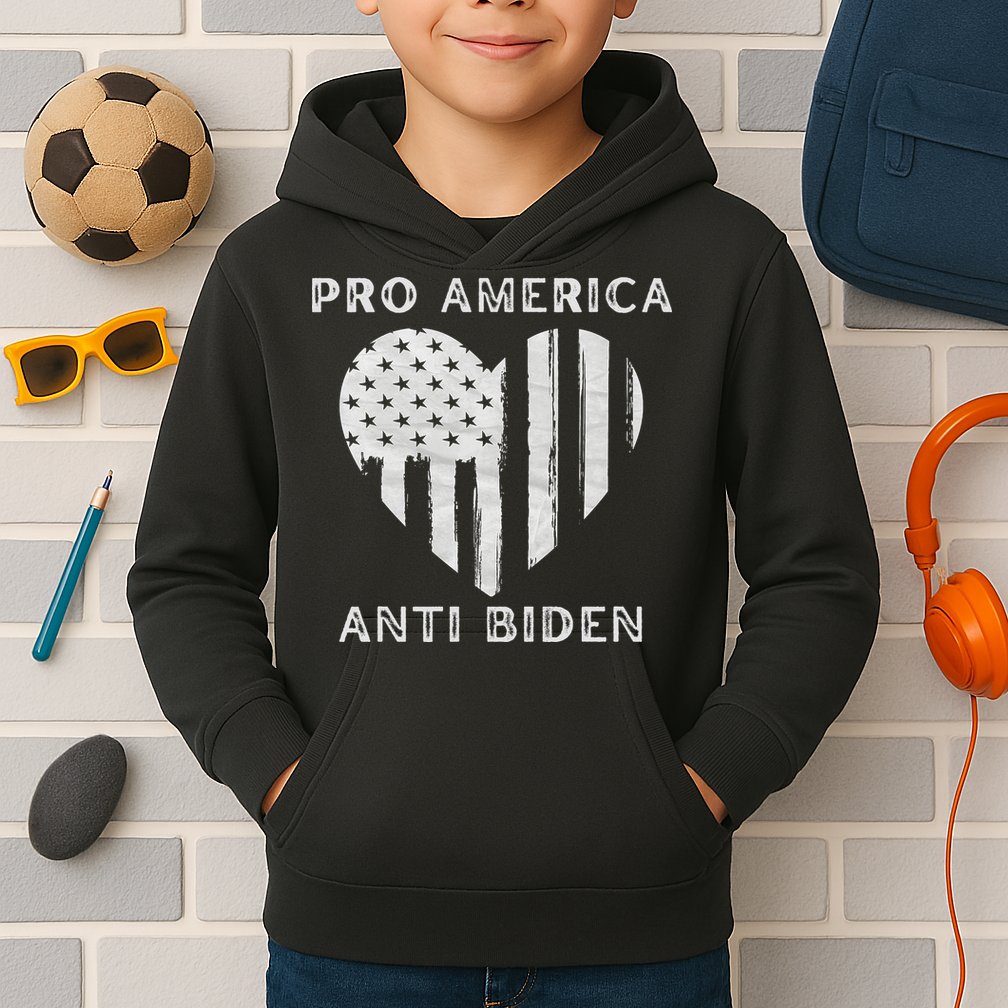 Utra MAGA Conservtive Anti Biden Fourth Of July Kids Hoodie