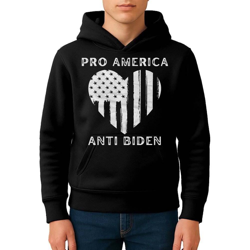 Utra MAGA Conservtive Anti Biden Fourth Of July Kids Hoodie