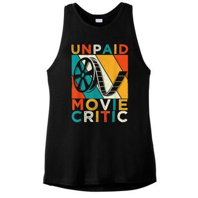 Unpaid Movie Critic Shirt - Film Cinema Motion Picture Fan Ladies PosiCharge Tri-Blend Wicking Tank