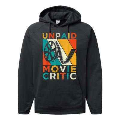 Unpaid Movie Critic Shirt - Film Cinema Motion Picture Fan Performance Fleece Hoodie