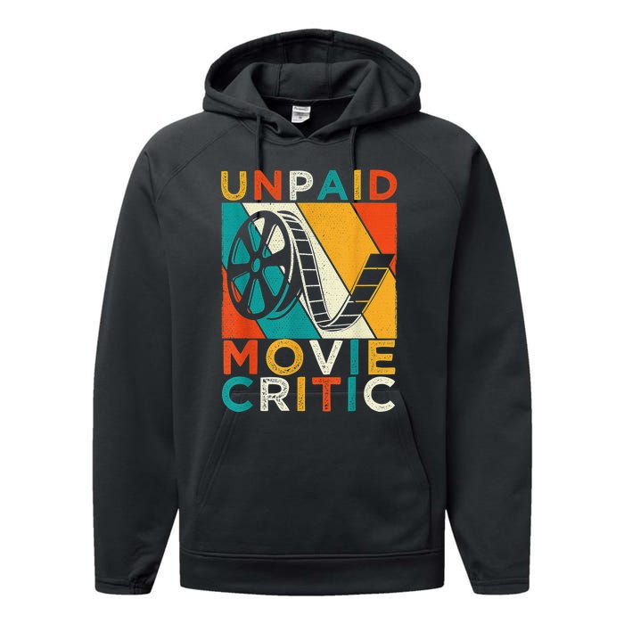 Unpaid Movie Critic Shirt - Film Cinema Motion Picture Fan Performance Fleece Hoodie