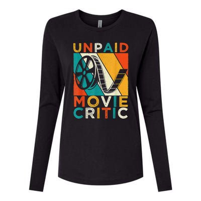 Unpaid Movie Critic Shirt - Film Cinema Motion Picture Fan Womens Cotton Relaxed Long Sleeve T-Shirt