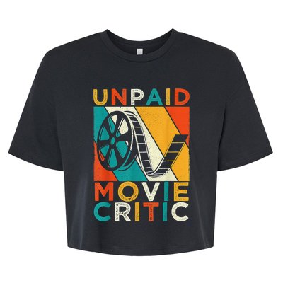 Unpaid Movie Critic Shirt - Film Cinema Motion Picture Fan Bella+Canvas Jersey Crop Tee