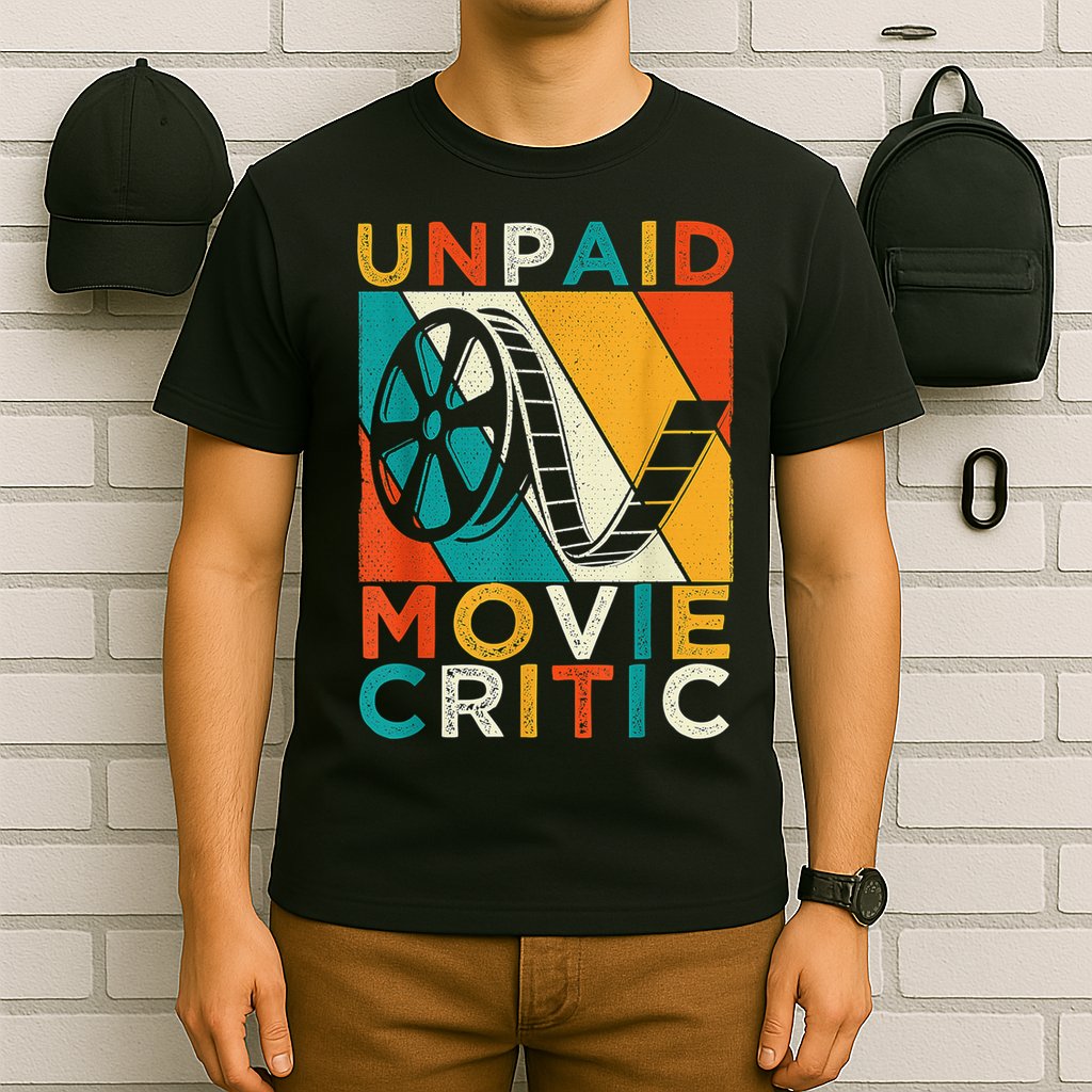 Unpaid Movie Critic Shirt - Film Cinema Motion Picture Fan T-Shirt