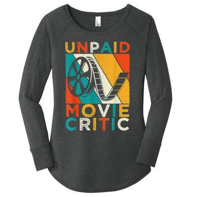 Unpaid Movie Critic Shirt - Film Cinema Motion Picture Fan Women's Perfect Tri Tunic Long Sleeve Shirt