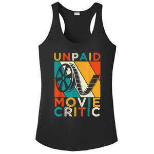 Unpaid Movie Critic Shirt - Film Cinema Motion Picture Fan Ladies PosiCharge Competitor Racerback Tank