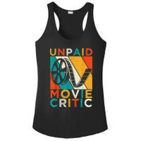 Unpaid Movie Critic Shirt - Film Cinema Motion Picture Fan Ladies PosiCharge Competitor Racerback Tank