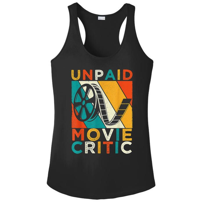 Unpaid Movie Critic Shirt - Film Cinema Motion Picture Fan Ladies PosiCharge Competitor Racerback Tank