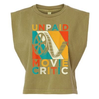 Unpaid Movie Critic Shirt - Film Cinema Motion Picture Fan Garment-Dyed Women's Muscle Tee