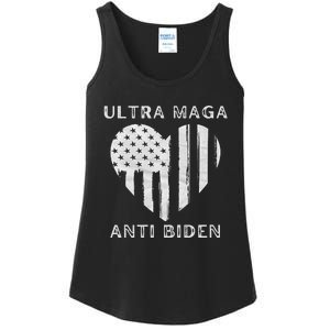 Utra MAGA Conservtive Anti Biden Fourth Of July Ladies Essential Tank