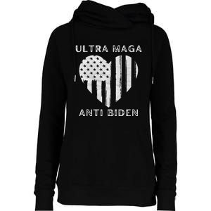 Utra MAGA Conservtive Anti Biden Fourth Of July Womens Funnel Neck Pullover Hood