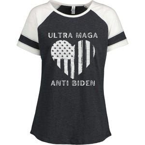 Utra MAGA Conservtive Anti Biden Fourth Of July Enza Ladies Jersey Colorblock Tee