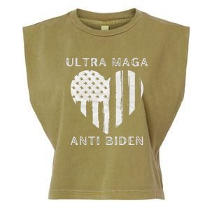 Utra MAGA Conservtive Anti Biden Fourth Of July Garment-Dyed Women's Muscle Tee