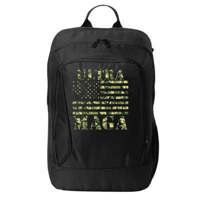 Ultra MAGA Camouflage Camo USA United States Of America Flag City Backpack