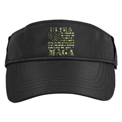 Ultra MAGA Camouflage Camo USA United States Of America Flag Adult Drive Performance Visor